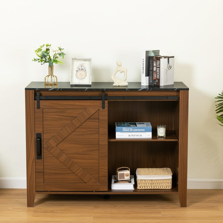 Barn door console cabinet discount