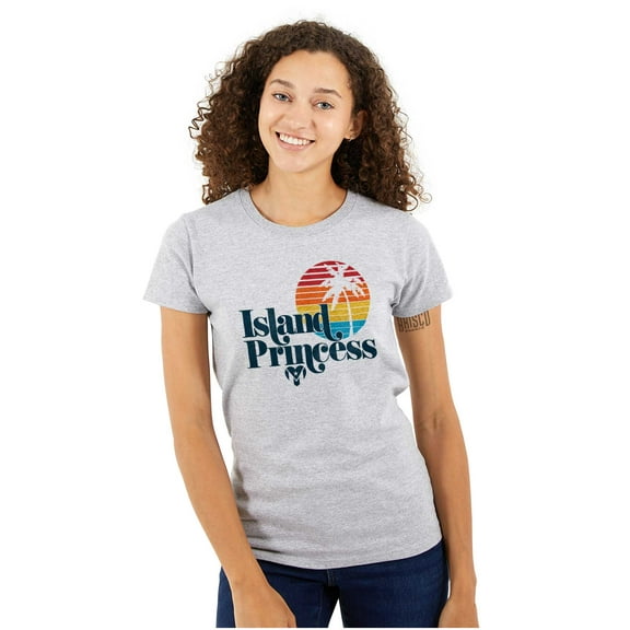 Puerto Rican Boricua Princess Latina Womens Slim Fit Graphic Tee Brisco Brands S