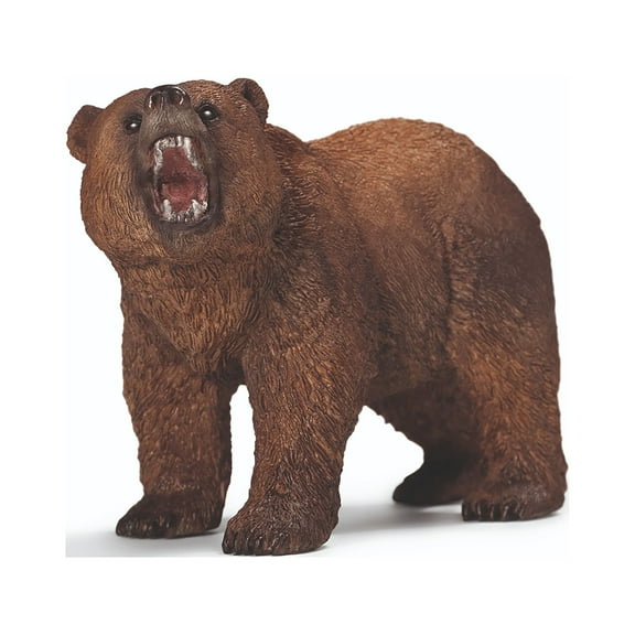 Schleich Wild Life - Realistic Grizzly Bear Figurine - Wild Animal Figure - Kids Ages 3 