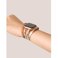thumbnail image 3 of TOYOUTHS Compatible With Apple Watch Band Bracelet Multi-Strand Leather Sparkle Braided Wrap with Beaded Boho Bling Jewelry Dressy 41mm 40mm 38mm Band for iwatch Series SE 8 7 6 5 4 3 2 1, 3 of 6