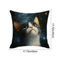 thumbnail image 3 of Funda de almohada con estampado "A" de 45 x 45 cm | Moderna funda de almohada de lino para salón y dormitorio | Lavable a máquina con cremallera | Tacto suave y cómodo para sofá o cama, 3 of 6