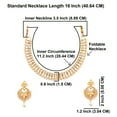 thumbnail image 4 of Efulgenz Indian Faux Pearl Necklace Jewelry Set CZ Cubic Zirconia Beaded Choker Necklace Earrings Jewelry Set, 4 of 5