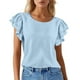 thumbnail image 2 of Camiseta de verano holgada y casual para mujer a la última: versátil, fácil de cuidar, perfecta para vaqueros y ocasiones especiales, 2 of 6