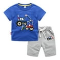 thumbnail image 2 of YTDSCS Baby Kids Boys 2Pcs T Shirt Clothes Outfits Summer Short Sleeve Excavator T-shirt Tops+ Shorts 1T 2T 3T 4T 5T 6T 7T 8T Boy Casual Outfits, 2 of 7