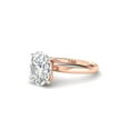 thumbnail image 4 of Forever Jewels 2.50 Ct Oval Cut Moissanite Women Solitaire Engagement Ring 14K Rose Gold Plated, 4 of 4