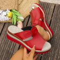 thumbnail image 2 of Wensltd Women Wide Width Sandals Wedge Solid Color Summer Sandals Comfortable Wedge Heel Casual Outdoor Walking Shoes, 2 of 9
