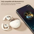 thumbnail image 4 of Bluetooth Earbuds, Hwkond 5.3 Bluetooth High Power And High Sound Quality Stereo Ear Hanging Bluetooth Wireless Earphones, Beige, Up to 60% Off, 4 of 9