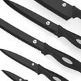 thumbnail image 4 of Vremi 10 Piece Black Knife Set - 5 Kitchen Knives with 5 Knife Sheath Covers - C, 4 of 5