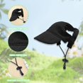 thumbnail image 3 of Gorra de béisbol para perros Symphonyw, tamaño mediano, negra, con orificios ajustables para las orejas, 3 of 5