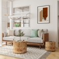 thumbnail image 3 of Nesting Round Coffee Table Set of 2 - Natural Burl Farmhouse Accent Tables for Living Room, 3 of 8