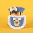 thumbnail image 4 of Gorro de boina con babero y toalla para la saliva de Petlace, traje de princesa con lazo bordado de Bichón, 4 of 5