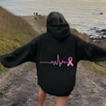 thumbnail image 5 of Bovemsi Sweatshirt for Women Breast Cancer Awareness Ribbon Hoodies Oversize Fleece Soft Long SLeeve Pullover Top Camo Hoodie, 5 of 5