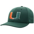 thumbnail image 3 of Men's Top of the World Green Miami Hurricanes Reflex Logo Flex Hat, 3 of 4