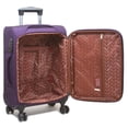 thumbnail image 6 of Dejuno Aurora Lightweight Denim 3-Piece Spinner Luggage Set - Purple, 6 of 6
