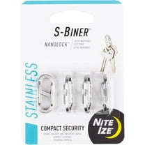 Nite Ize S-Biner Nanolock Mini Stainless Steel Carabiner for Compact Security