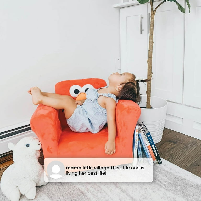 Sesame Street Elmo Kids Upholstered Chair by Delta Children