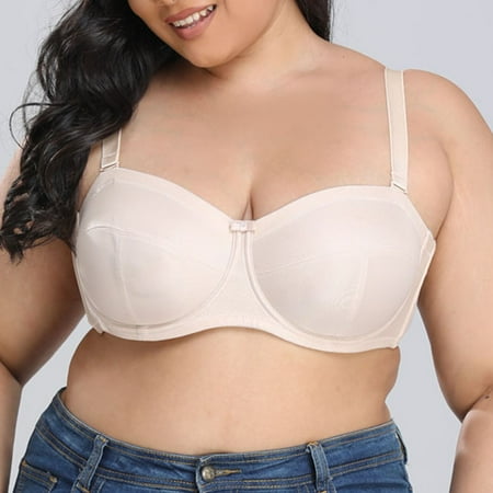 2025 Clearance Under 10 Dollars  Women s Strapless Bra Full Figure Wirefree Push Up Bras Seamless Multiway Convertible Straps