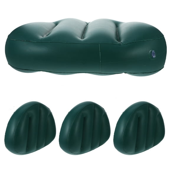 Worgeous 4pcs Inflatable Seat Kayak Foldable PVC Fishing Seat Pad Waterproof Boat Seat Cushion Blow Up Seat Pad for Camping Fishing Rowing Outdoor