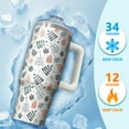 thumbnail image 4 of 30 oz Santa Snowflake Christmas Tumbler with Handle and Straw, Stainless Steel Insulated Cup 30 oz, Leak Proof Holiday Mug, Winter Gift, 4 of 5