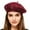 Red, variant on Soft Leather Beret Hat Painter Cap Fashion Headwear for Women Men Autumn Winter Timeless Elegant Design Black M