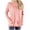 #1-Pink, variant on Azrian Sweatshirts for Womens Clearance,Oversized Tshirts Shirts For Women Solid Workout Sweatshirts Casual Basic Long Sleeve Shirt Classic Crew V-Neck Tops Deal for Winter 2023 on Sale