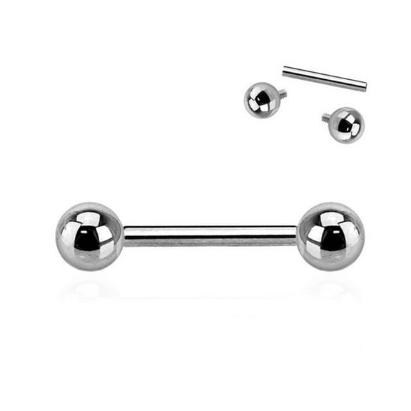 Titanium Straight Barbell 16 Gauge Internally Threaded - 8 to 12 MM