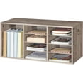 thumbnail image 4 of Countertop Mail Sorter Organizer, Wooden Literature Organizer, Student Mailbox for Classroom, Desktop Bill Organizer for Office Home School, 12 Compartments, Greige, 4 of 8