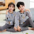 thumbnail image 1 of Conjunto de pijamas de invierno para niños, ropa de dormir navideña de algodón para niñas, pijamas de animales, ropa de dormir para el hogar para niños de 4, 6, 8, 10 y 12 años, 1 of 4