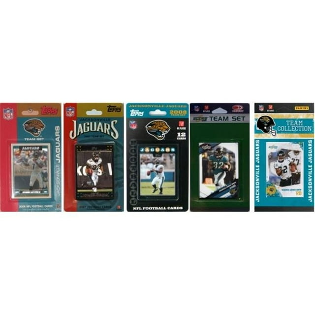 C & I Collectables JAGUARS5TS NFL Jacksonville Jaguars 5 Ensembles de Cartes à Collectionner sous Licence