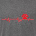 thumbnail image 2 of Dog Heartbeat | Paw Print EKG Lifeline | Veterinarian Vet Tech Dog Lover Mens Premium Tri Blend T-Shirt, Dark Heather, Small, 2 of 5