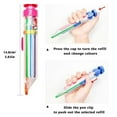 thumbnail image 4 of Gel Pens 8 Colors Medium Point Colored Pens Retractable Gel Ink Pens with Comfort Grip Multicolor Kindergarten Art Doodle Coloring Pencils Drawing for Office Supplies, 4 of 5