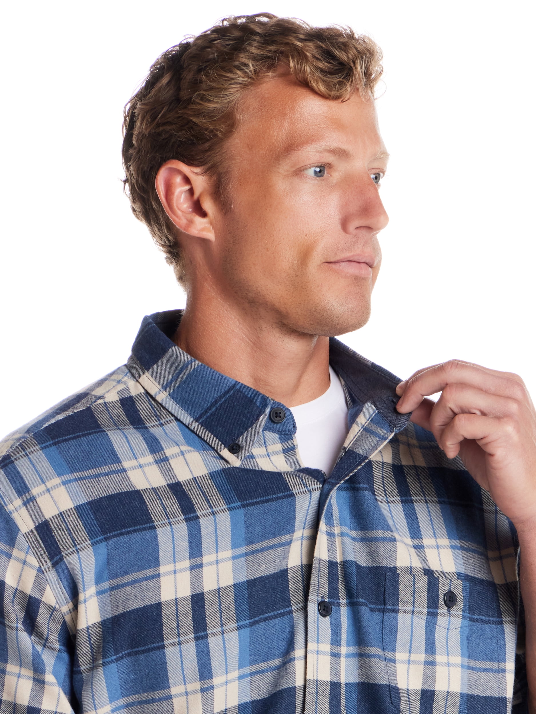 Frontier Threads Men's Long Sleeve Button Down Traditional Plaid Flannel