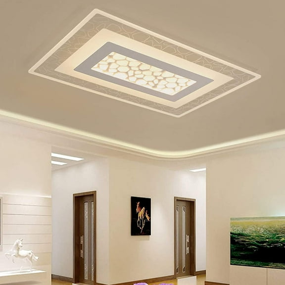 Denest 35.4" Contemporary Dimmable Acrylic Flush Mount Light