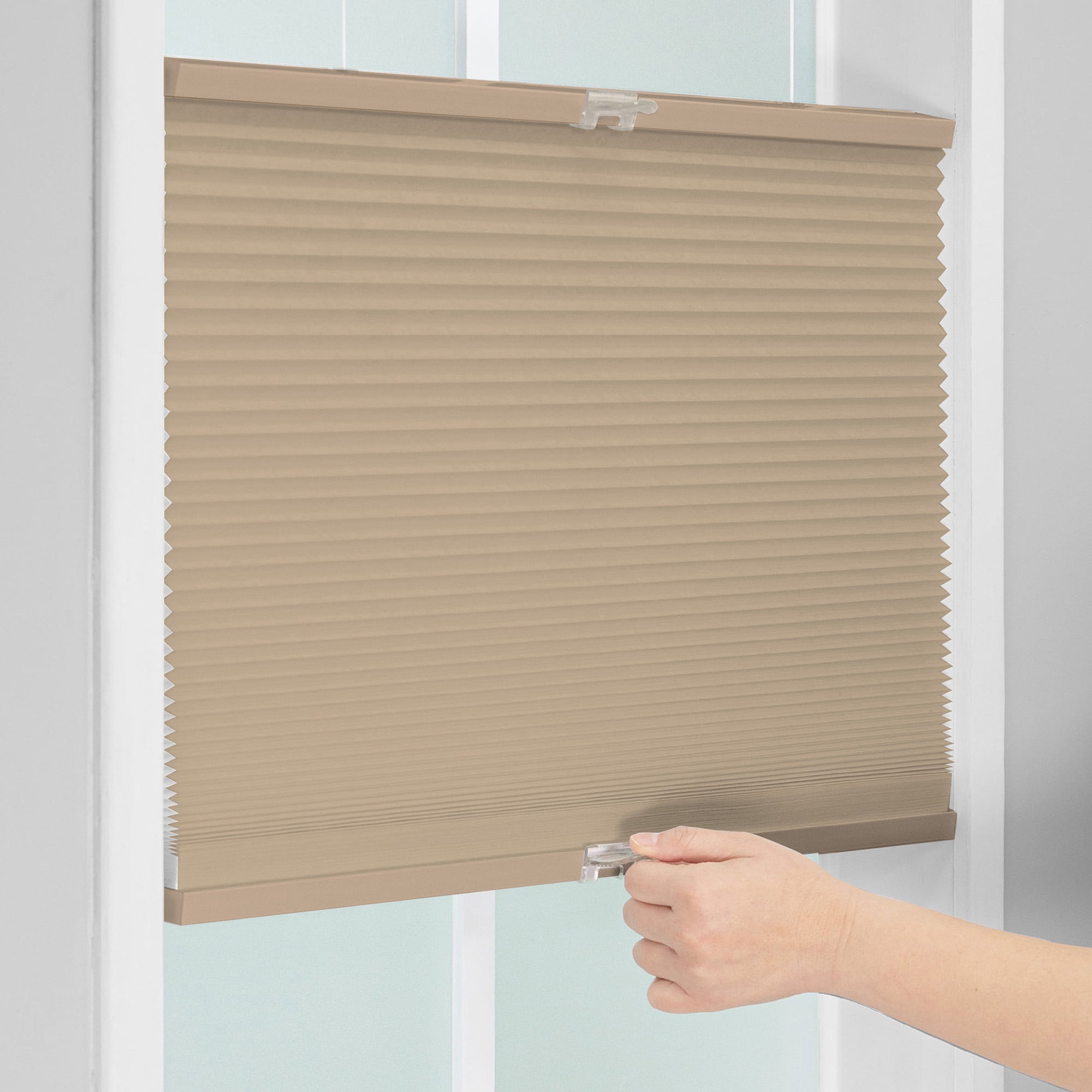 Regal Living Top Down Bottom Up Light Filtering Cordless Cellular Shade, Latte - 34.5" W x 48" L