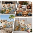 thumbnail image 5 of Thanksgiving Straw Man Outdoor Waterproof Pillow Covers, Farmhouse Fall Pumpkin Leaves Vintage Decorative Square Throw Pillowcase Sofa Cushion Sham for Patio/Couch/Chair, 24"x24" 2 Pack, 5 of 8
