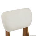 thumbnail image 2 of Christopher Knight Home Minimalist Upholstered Accent Chair Set of 2, Solid Wooden Base, Natural+Beige, 2 of 6