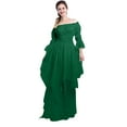 thumbnail image 3 of Zshosam Lace Boho Wedding Dresses for Bride Beach Gowns for Women Long Country Bridal Dress(Green,L), 3 of 7
