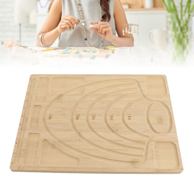 Beading Jewelry Making Tray, Clearly Marked Glossy Keep Organized Bead Board for Necklace Design