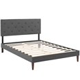 thumbnail image 2 of Tarah Queen Fabric Platform Bed with Squared Tapered Legs-MOD-5987, 2 of 5