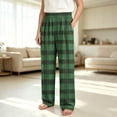 thumbnail image 5 of WMTBSRSW Boys Plaid Lounge Pants Elastic Waist Straight Leg Pants with Pockets Comfortable Housewear Sleepwear for 4-16 Years, 5 of 6