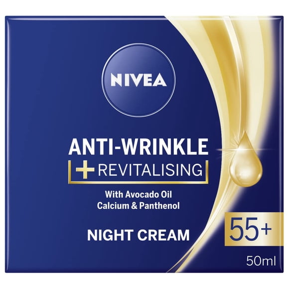 NIVEA Crema de Noche Antiedad 55+ con Aceite de Aguacate 50 ml