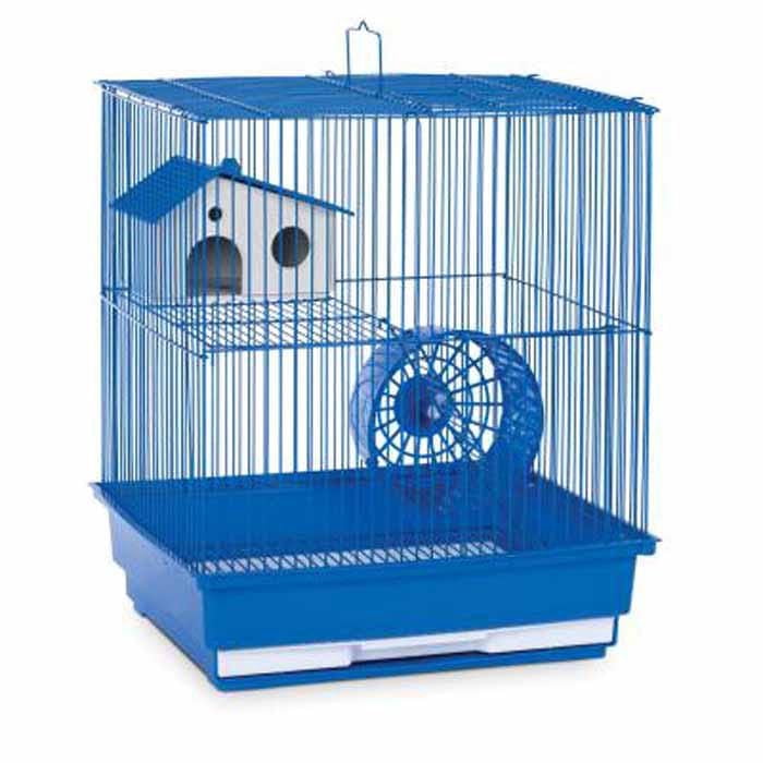 Cage Pour Hamster 2 étages En Acrylique Transparent - 47x30x37 Cm Avec Accessoires (roue, Maison, Biberon…) - Pour Hamster, Gerbille, Souris - 11