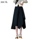 thumbnail image 2 of Falda midi con dobladillo fluido para mujer, negro, XL, 2 of 6
