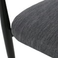 thumbnail image 5 of Noble House Boise Fabric Upholstered Metal Dining Chairs, Set of 2, Charcoal, Black, and Gold, 5 of 10