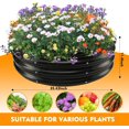 thumbnail image 3 of Round Galvanized Steel Fire Ring Pit for Backyard, Camping, Bonfire; Round Steel Raised Garden Bed Kit, Metal Raised Garden Box for Outdoor Gardening and Planting, 3 of 4