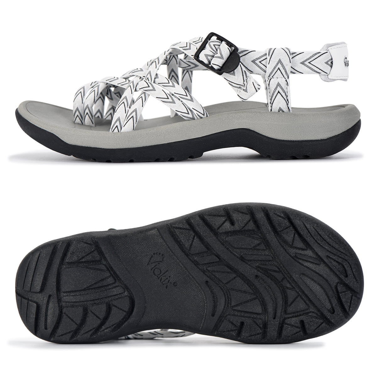 Viakix Hiking Sandals Women Athletic Walking Sport Sandal for Outdoors Water 
