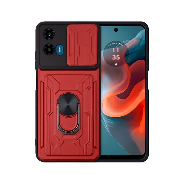 Funda Anillo y Tarjetero Card Slot para Moto G34