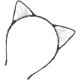 thumbnail image 4 of KAKOWELY Diadema con orejas de gato para mujer, diadema de cristal con orejas de animal, tocado para cosplay, 4 of 4
