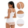 thumbnail image 3 of DARING DIVA Women's Adjustable Straps Tops No Trace Body Shaper Camisoles White XL, 3 of 6