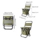 thumbnail image 3 of Sillas plegables, sillas plegables al aire libre, asiento de mochila portátil, taburete para acampar, acabado de lujo, 3 of 8